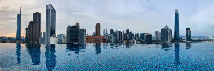 Ubytování v Kuala Lumpuru s bazénem na střeše