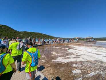 Yellowstone - fronta na Grand Prismatic