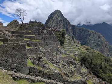 Machu Picchu a Huayna Picchu v pozadí